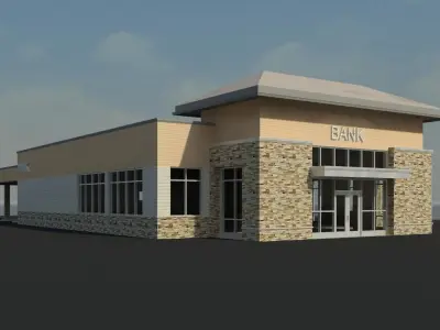 Bank Building 3D model