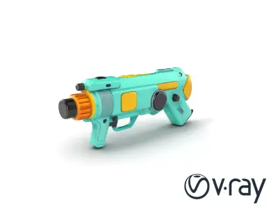 Stylized Electric Combat Staff model pack Low-poly 3D model