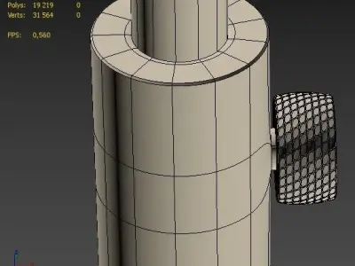 Floor lamp Trio Hotel Low-poly 3D model