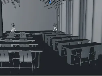 3D Stage conference events and theater 3D model