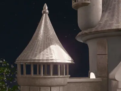 stone castle building  3D model