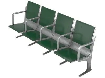 Waiting Chair 1 Low-poly 3D model