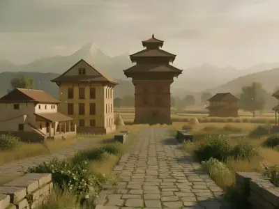 Nepali Rural House Pack 5 Traditional South Asian Village