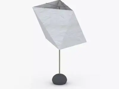 1412 - Paper Lamp Low-poly 3D model