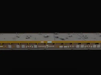 3D Building low poly Low-poly 3D model