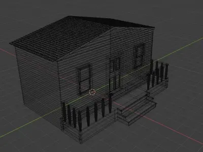 Suburban House Low-poly 3D model purchase