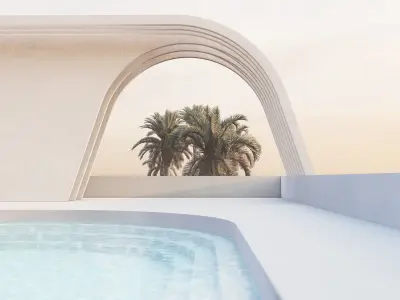 SWIMMING POOL Low-poly 3D model