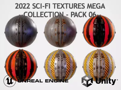 PBR Sci-Fi Texture Pack 06 Low-poly 3D model