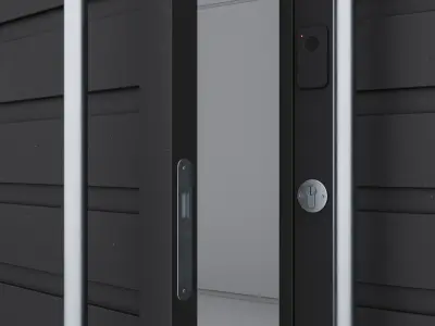Aluminium door 50 3D model