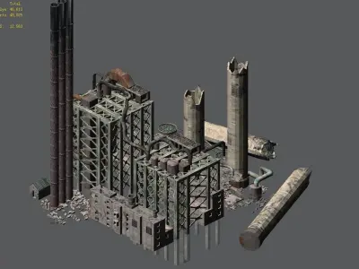 Future World - Ruins 05 3D model