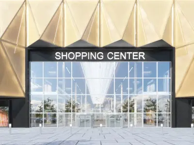 Shopping Centre 2 - Interior and Exterior 3D model