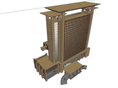 vacation spot-Resort-Fashion Leisure Hotel-0219 3D model