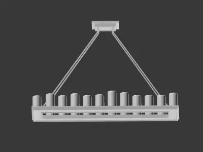 Candle Rectangular Chanderlier 3D model
