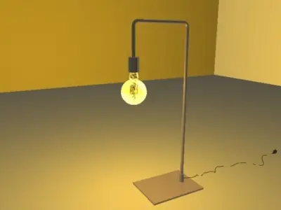 Table Lamp Low-poly 3D model