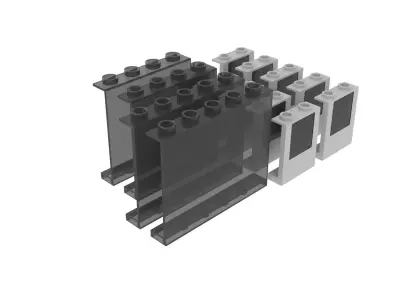 Lego Windows and Panels Set 3D model