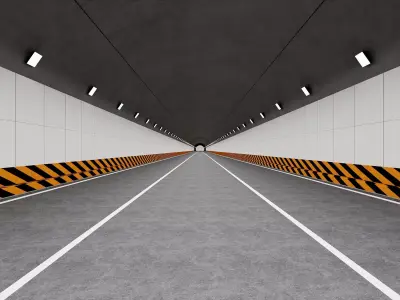 Modern Highway Road Tunnel 3D model