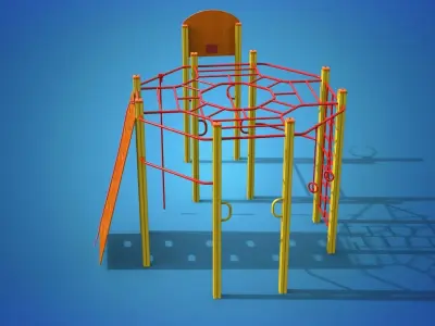 Playground for kids 3D model 2