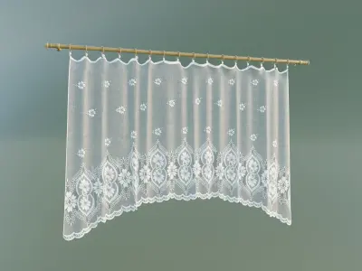 Curtain Low-poly 3D model