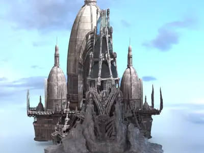Austrian Fantasy castle structure 1 3D model