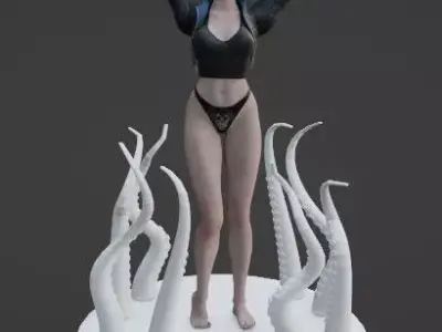 raven 3d print nude o normal 3D model