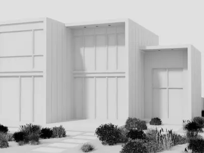 Architecture building 3D model 3