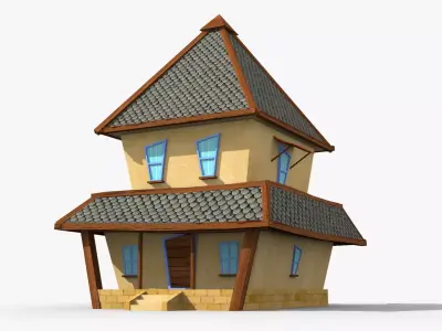 Cartoon House  o  Low-poly 3D model