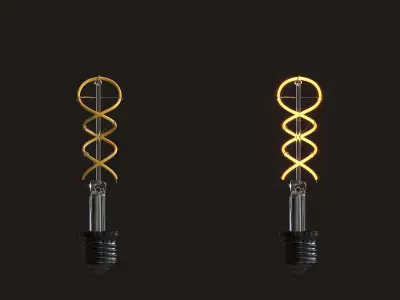 Edison Crown LED bulb 3D model