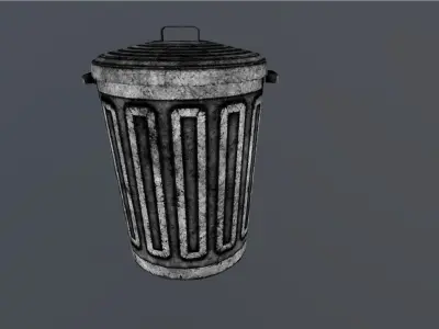 TrashCan trash can Free low-poly 3D model