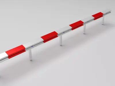 Crash Barrier Safety Fence 3D model purchase