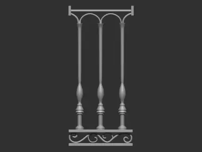Railing Designs IMM OBJ Brush Pack 10 in One 3D model