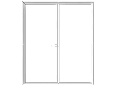 Double Glass Door 3D model