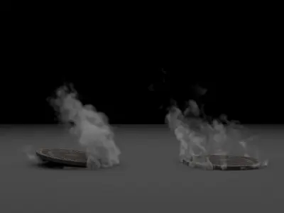 Steam from the manhole vdb 3D model