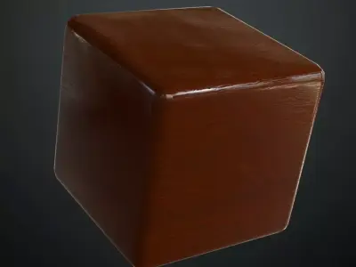 Polished Dark Mahogany Wood Surface PBR Texture