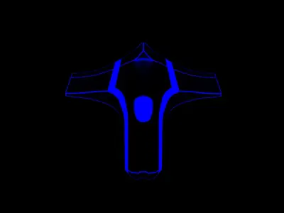 Aeroplane rocket launcher Low-poly 3D model