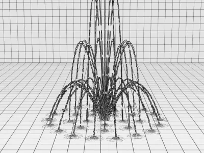 Lumion fountain - animated Low-poly 3D model