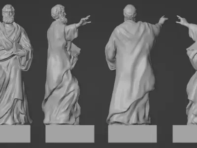 Saint Peter Sculpture 3D print model purchase