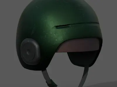 Helmet scifi military combat fantasy futuristic  Low-poly 3D model