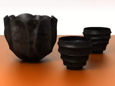Copper Bowls 3D model