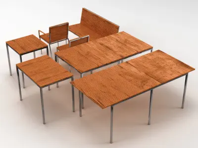 Garden Furniture Collection 001 3D model