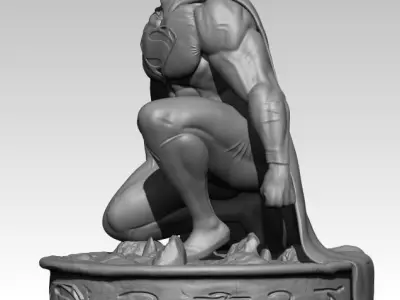 Superman man in cape 3D print model