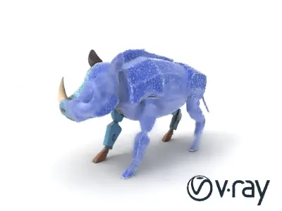 Digital Archive Cyboar Robotic Creature model pack Low-poly 3D model
