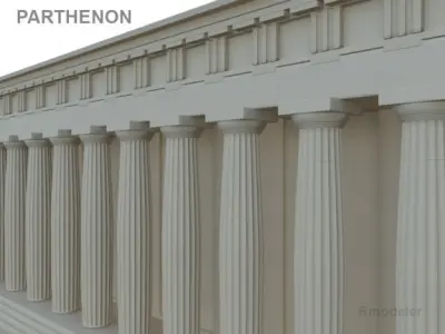 Parthenon greek temple 3D model