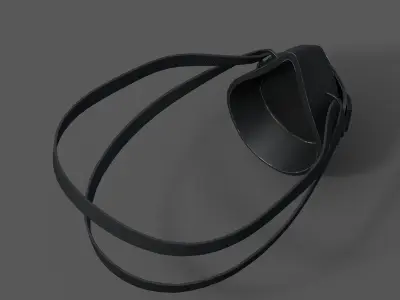 Gas mask helmet 3d safety isolated fantasy human futuristic  Low-poly 3D model