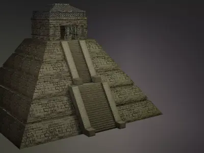 Aztec Temple Low-poly 3D model purchase