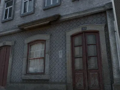 Old building house Low-poly 3D model