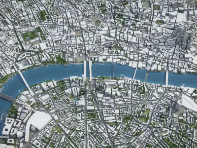 Greater London - metropolitan area 3D Model Pack