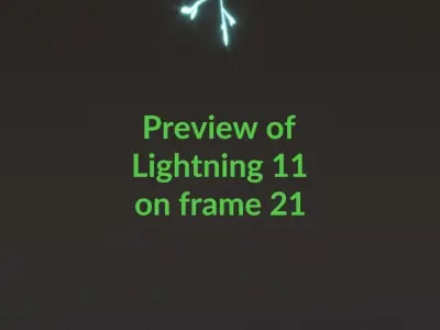 Animated Lightning v11 Low-poly 3D model