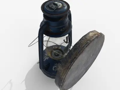 Old Oil Lamp PBR Low Poly Low-poly 3D model