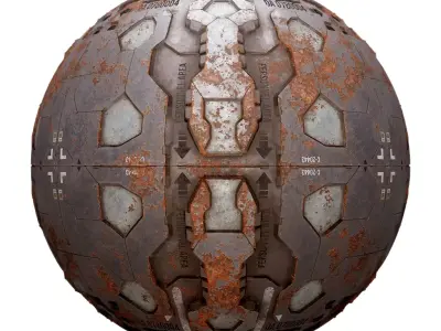 PBR Sci-Fi Industrial Texture 57 Low-poly 3D model