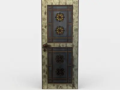 Door antique Low-poly 3D model purchase